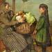 Grandmother and granddaughter with a basket of vegetables